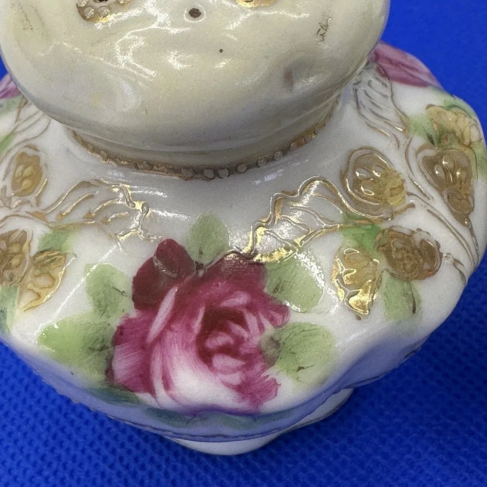 Antique Nippon Porcelain Hand‎ Painted Salt Pepper Shakers Ceramic Never Lids